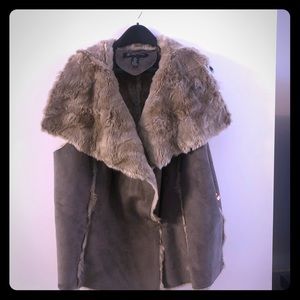 INC. PLUS FAUX SUEDE NIGHTFALL VEST